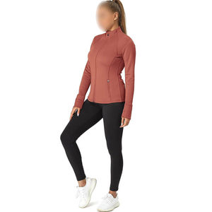 Veste de moto pour femme Power Fit, unie, automne, fermeture éclair intégrale, respirante, séchage rapide, pour entraînement, gym, course à pied, yoga, fitness - Product Image 4