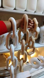 Chaînes en résine translucide colorées pour décoration murale, support de plante DIY, accessoire d'exposition artistique pour jardin intérieur - Product Image 5