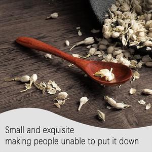 Cucharas de Madera Ecológicas de Diseño Moderno con Mango Largo para Mezclar, Hornear, Servir Té, Miel y Café - Product Image 5
