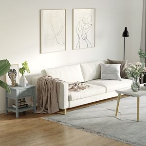Tavolino da Salotto Grigio con Cassetto e Ripiano Inferiore per Spazi Compatti - Product Image 6