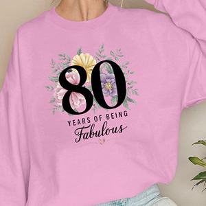 Sudaderas Casuales de Punto con Estampado Floral de 80 Años de Ser FABULOSAS para Mujer - Product Image 1