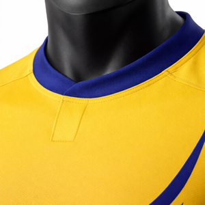 Conjunto de Camiseta y Pantalones Cortos de Fútbol Sublimados en Amarillo y Azul para Hombre, Cuello en V, Absorbe la Humedad, Ajuste Atlético, para Todas las Temporadas, 100% Poliéster, Personalizable - Product Image 4