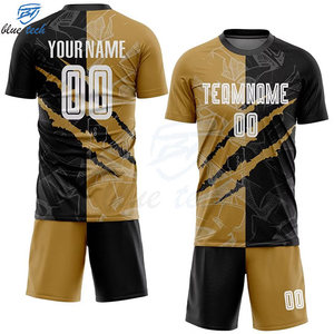 Custom Breathable Soccer Jerseys & Shorts Set Sublimated 100% Polyester OEM Team Football Uniforms - Product Image 2