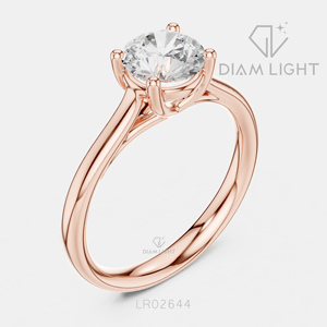Bague de fiançailles solitaire ronde 1,10 carat, bijoux fins, certifiée IGI, or blanc 14 carats, diamant de laboratoire, bague d'anniversaire - Product Image 4