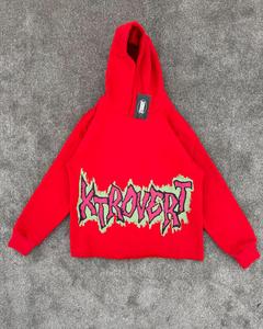 Custom Bubble Print Logo Hoodies Wholesale Multiple Colors Available Street Punk Web Unisex Hooded Sweatshirts - Product Image 1