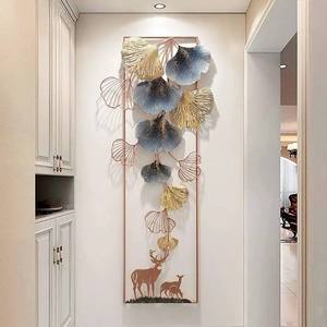 Sculpture murale moderne en métal Daystar Trade, art géométrique abstrait irrégulier vertical, décoration intérieure pour entrée et mariage - Product Image 3