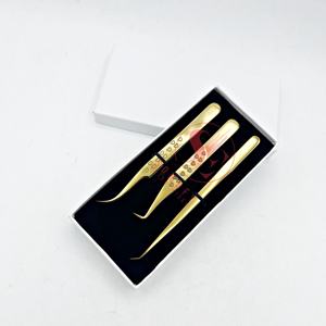 Pince à épiler d'extension de cils en acier inoxydable à 90 degrés avec logo personnalisé outils de beauté de cils professionnels en grande quantité marque privée - Product Image 4