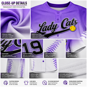 Camiseta de Softbol Personalizada para Mujer, Sublimada, de Manga Corta, Ligera, Transpirable, de Secado Rápido, Uniforme de Alto Rendimiento, OEM - Product Image 3