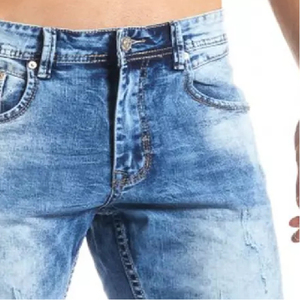 Summer New <b>Men</b> Solid Anti-Wrinkle Stretch Causal Short <b>Jeans</b> Denim Shorts Blue Black Worsted Fabric High Street - Product Image 5