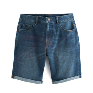 Proveedor de Fabricación, Pantalones Cortos de Mezclilla Lisos de Corte Recto para Hombre, Prenda de Algodón de Alta Calidad, 100% Algodón, Estilo Veraniego - Product Image 1