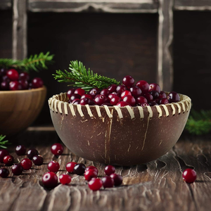 ชามเปลือกมะพร้าวธรรมชาติสำหรับสมูทตี้, อาซาอิ, ผลไม้ และสลัด ชามเสิร์ฟตกแต่งพร้อมหวายจากโรงงานเวียดนาม - Product Image 3