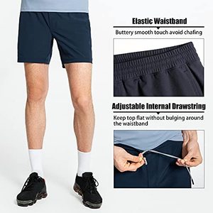 Shorts de sport pour hommes de qualité supérieure, couleurs unies, légers, 2 en 1, shorts de fitness, vêtements de sport pour hommes, shorts en polyester pour hommes - Product Image 6