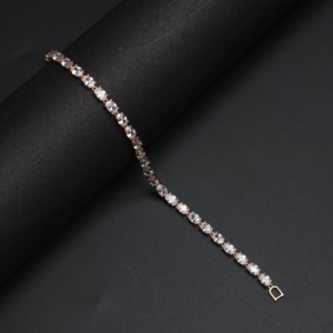 Pulsera de tenis Mansi Gold Premium personalizada de plata de ley 925 con diamantes de corte ovalado |   Joyería Fina Certificada de 17.52ct |   Unisex OEM/ODM - Product Image 3