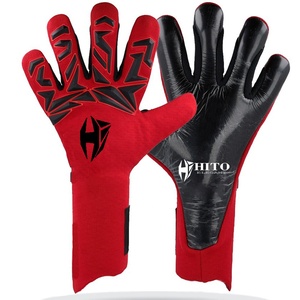 ยางลาเท็กซ์คุณภาพสูงสำหรับสัมผัสฝ่ามือด้านหน้า  ยางลาเท็กซ์โฟมหนาสำหรับด้านหลัง  ผสมซิลิโคน  แบบไฮบริด  สายรัดถอดได้  ออกแบบตามสั่ง - Product Image 1