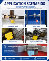 Sello de Seguridad Metálico Ajustable para Cables de Acero, para Carga y Logística, Marca YSD