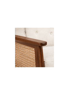 Sillón de Comedor Europeo Moderno de Madera con Laterales de Mimbre Tejido, Cojín Tapizado, Duradero y Ecológico para Uso en Hoteles, Cafés y Villas - Product Image 6