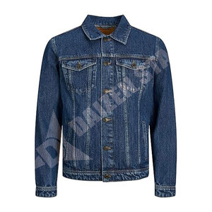 Men's Denim Jacket Regular Fit Plaid Pattern Button Closure Casual Winter Wear 100% Cotton Woven Fabric Windproof Breathable - Product Image 1