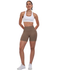 High Waisted Workout Gym Shorts For Women Biker Shorts Tummy Control Butt Lifting Running Sports Yoga <b>Booty</b> Scrunch Butt Shorts - Product Image 3