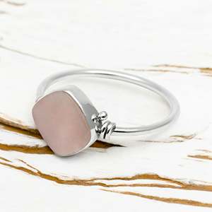Brilliant Cushion Cut Pink <b>Opal</b> Gemstone <b>Ring</b> Available With 925 Sterling Silver Stamp Classic Handmade Bohemian Jewelry - Product Image 3