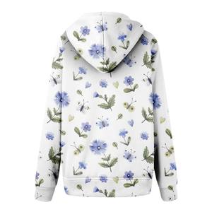 New Style Women's Boxy Zip Hoodie Custom <b>Print</b> Eco-Friendly Casual Oversized Winter <b>Sweatshirts</b> Streetwear Pullover - Product Image 2