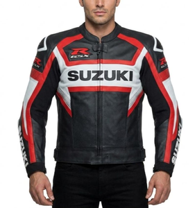 เสื้อแจ็คเก็ตหนังสำหรับขี่มอเตอร์ไซค์ Zuzuzki รุ่น Unisex ทนทานและสวมใส่สบาย ตัดเย็บตามสั่ง มาตรฐาน CE - Product Image 1