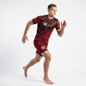 Camiseta de Fútbol para Hombre de Primera Calidad, Personalizada con Logotipo, Color Sólido, 100% Poliéster, Transpirable, OEM, Calidad Superior, Mejor Manga - Product Image 3