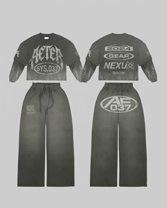 Ensemble haut et bas en polyester et élasthanne extensible premium 210 GSM, bleu, coupe slim avec empiècements et logo thermocollé, pour femmes - Product Image 4