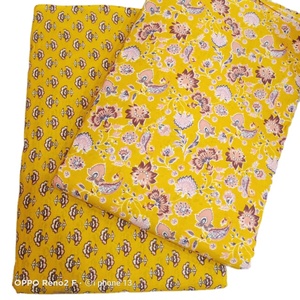 Nuevo diseño, venta al por mayor, tela india, textil 100% algodón, tela para ropa, Material Floral, bloque de mano + Serigrafía - Product Image 1