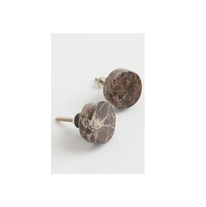 Round Handmade Classic Marble <b>Door</b> <b>Knob</b> for Cabinet Dresser <b>White</b> Eco-Friendly Customized Sizes AZ HANDICRAFTS - Product Image 1