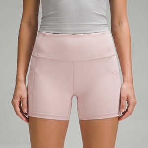Shorts Deportivos de Yoga para Mujer al por Mayor, Cintura Alta, para Entrenamiento, Fitness, Color Rosa, con Bolsillos - Product Image 6