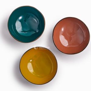 Colorful Handmade Coconut Bowls With Glossy Lacquer, Sustainable, Food Safe, And Perfect For Serving Or Decor - Product Image 2