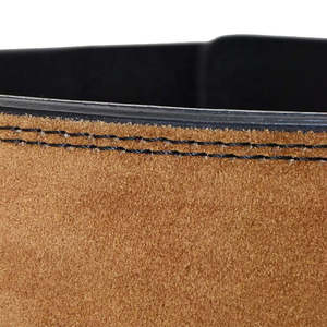 Ceinture de musculation en cuir suédé de vachette de qualité supérieure, 10 mm, avec logo personnalisé, respirante, boucle à levier pour la musculation, professionnelle - Product Image 4