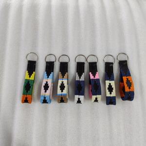 Wholesale Luxury Colorful Keychain Genuine Leather Personalized Keyring Custom Logo Car <b>Key</b> Holder Accessories - Product Image 3