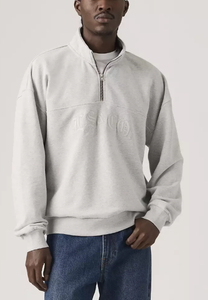 Sweat-shirt pour homme à col zippé 1/4 avec logo personnalisé de haute qualité, impression brodée, options multicolores, style décontracté, en polaire - Product Image 3