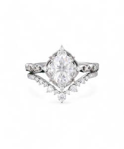 Oval Cut Lab Grown Diamond Engagement <b>Ring</b> <b>Set</b> Vintage Halo Bridal <b>Set</b> Curved Diamond Wedding Band IGI Certified <b>Gold</b> <b>Ring</b> - Product Image 1