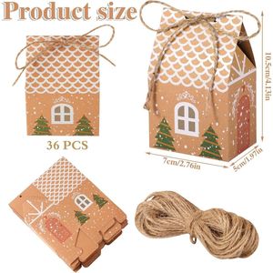 36 Cajas de Regalo Pequeñas para Fiestas Navideñas, Bolsas de Regalo para Pequeños Detalles Navideños, Rellenos para Calcetines Navideños - Product Image 5