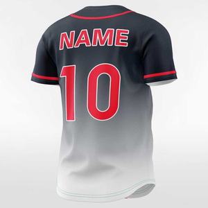Wholesale Price Custom Printed Embroidered Team Name Short Sleeve Full Button Baseball Jersey 100%<b>Polyester</b> Best Baseball <b>Shirt</b> - Product Image 2
