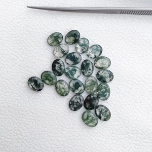 Hot <b>Sale</b> 4x6mm Natural Green Moss Agate Faceted Oval Cut Loose Calibrated Gemstones From Verified Manufacturer Regular Supplier - Product Image 2