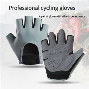 Gants de yoga et de fitness mi-doigts pour hommes et femmes, respirants, confortables, anti-callosités, antidérapants, avec fermeture à cordon, en cuir et maille - Product Image 2