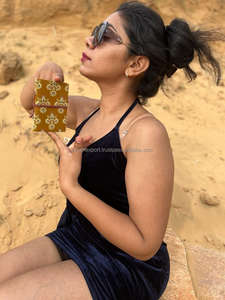 Nueva cubierta dura hecha a mano Real tela Cierre de hilo seguro diarios Boho Vintage cubierta colorida sin forro hoja reciclada diarios - Product Image 3