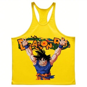 เสื้อกล้ามผู้ชายฤดูร้อน ผ้าฝ้าย พิมพ์ลายอนิเมะญี่ปุ่น เสื้อผ้าออกกำลังกาย เสื้อกล้ามฟิตเนส เสื้อไม่มีแขน - Product Image 2