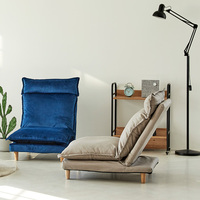 Canapé-lit inclinable pliable industriel moderne avec accoudoirs portables en tissu pour appartement et salon