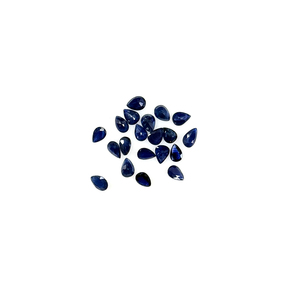 พลอยไพลินสีน้ำเงินธรรมชาติทรงลูกแพร์ขนาด 4x5 มม. แบบไม่ผ่านการปรับแต่ง, พลอยไพลินสีน้ำเงินธรรมชาติทรงเหลี่ยมสำหรับทำเครื่องประดับ - Product Image 2