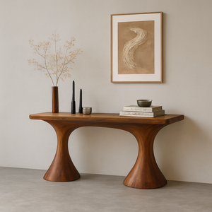 Mesa Consola Moderna Hecha a Mano de Madera Maciza para Hotel y Apartamento, Decoración para Sala de Estar, Entrada o Pasillo - Product Image 4