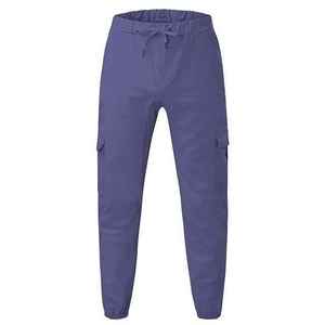 Pantalon cargo taille haute pour homme, décontracté, respirant, avec plusieurs poches, coupe ample et devant plat - Product Image 4