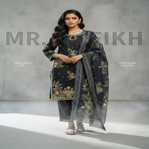 Vestido de verano listo para usar, trajes de tela Faisalabad, ropa de mujer lista para usar, shalwar kameez de diseñador de verano, tallas grandes para damas. - Product Image 1