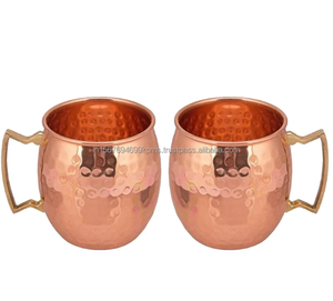 Tasses de qualité miroir Tasses à boire domestiques en cuivre certifié Parfait pour voyager Nouveau style Tasse à eau élégante et boire de la bière - Product Image 6