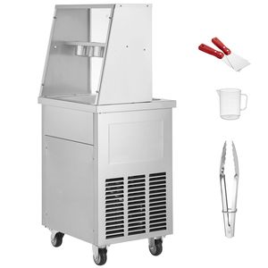 Macchina Commerciale per Gelato Arrotolato 35x35 cm in Acciaio Inossidabile, Piastra Quadrata per Gelato Fritto, Nuova Condizione - Gelato Fritto - Product Image 1