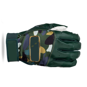 Gants de frappeurs tissés personnalisés en gros, en cuir vert et or, durables, à séchage rapide et respirants |   Entraînement de course - Product Image 2