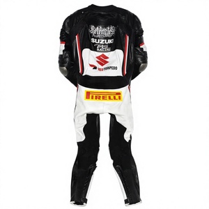 Traje de Carreras WSBK Guy Martin Suzuki 1 Pieza de Cuero Vacuno/Canguro para Moto/Conducción/Monos de Moto para Motociclistas - Product Image 2
